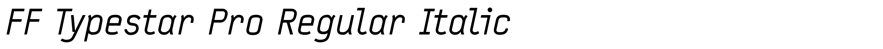 FF Typestar Pro Regular Italic